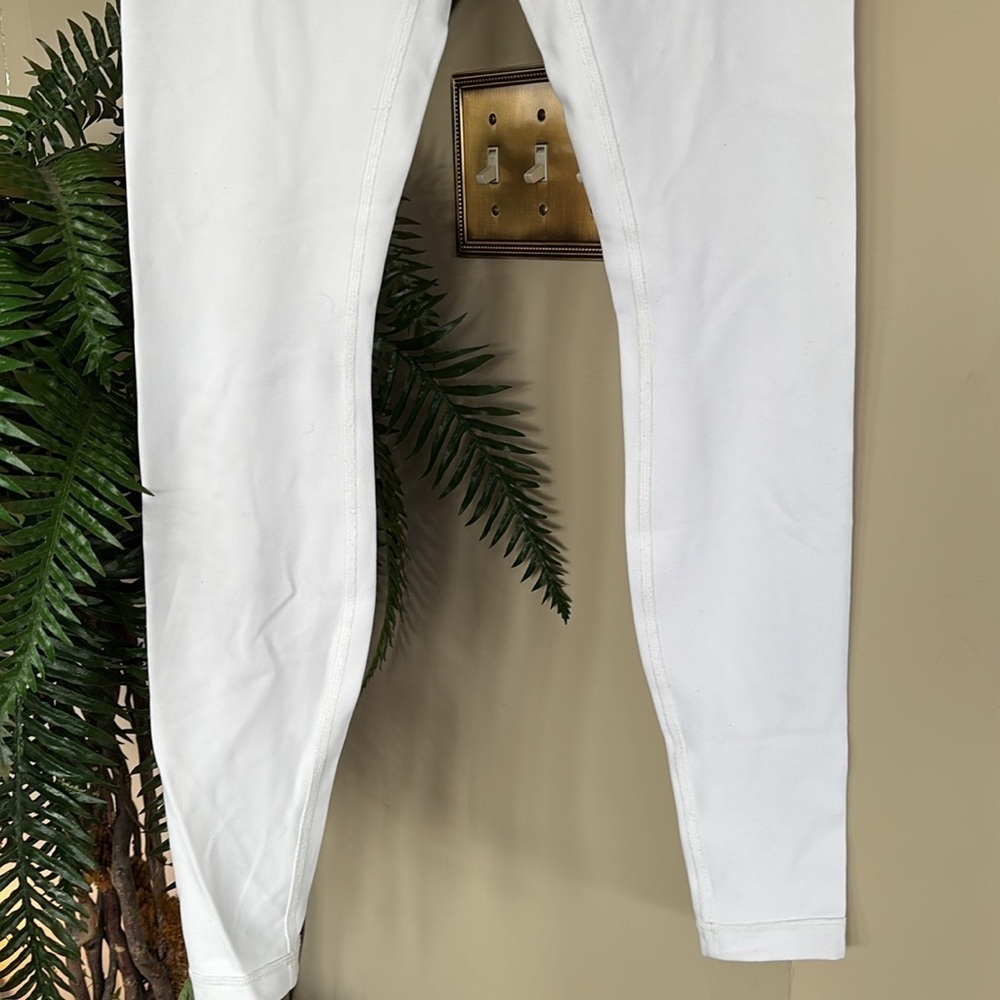 Lululemon Wunder Under Reversible Yoga Pants 2-in-1 White Leggings Pink Floral - Picture 9 of 16